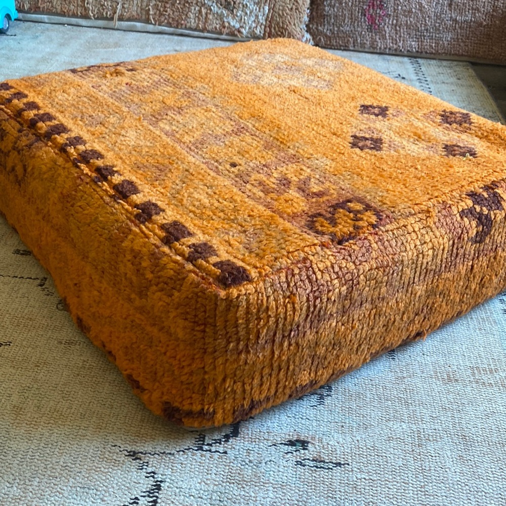 COPY - Vintage Moroccan floor cushion 🍊orange UNSTUFFED